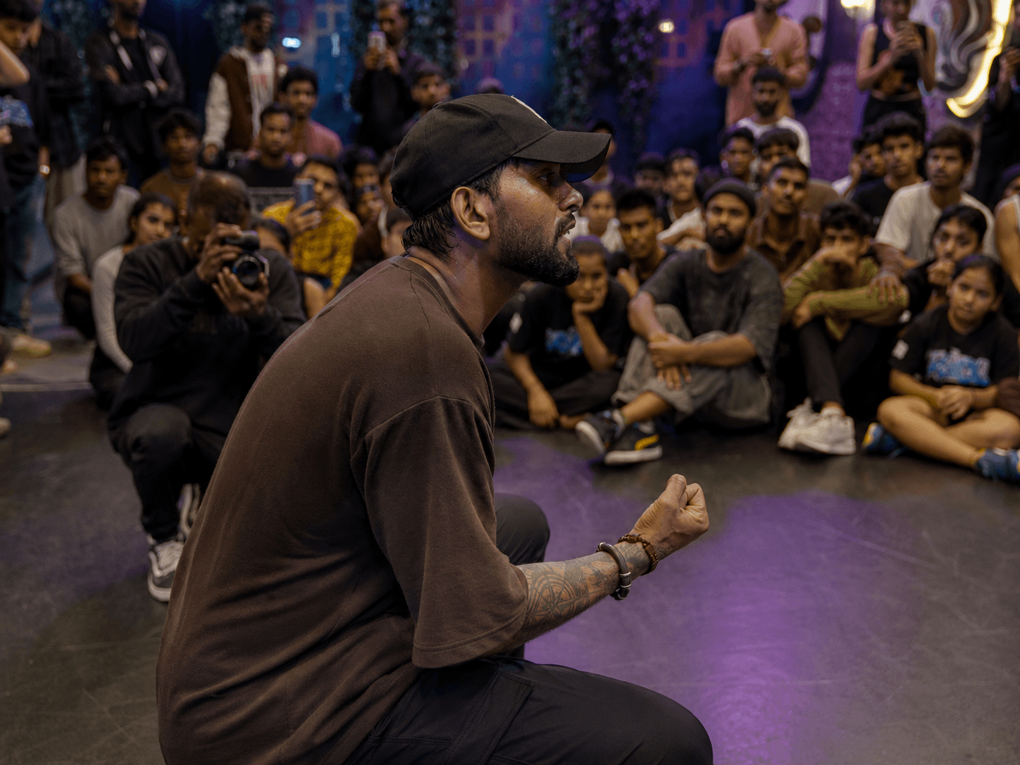 Training energy — mentor firing up the circle