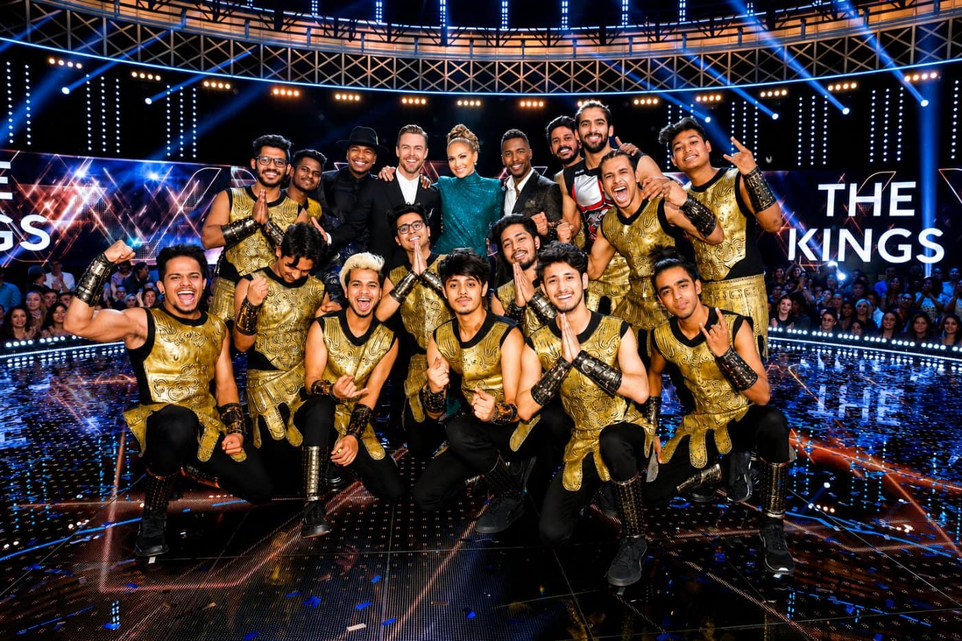 The Kings with the World of Dance judges